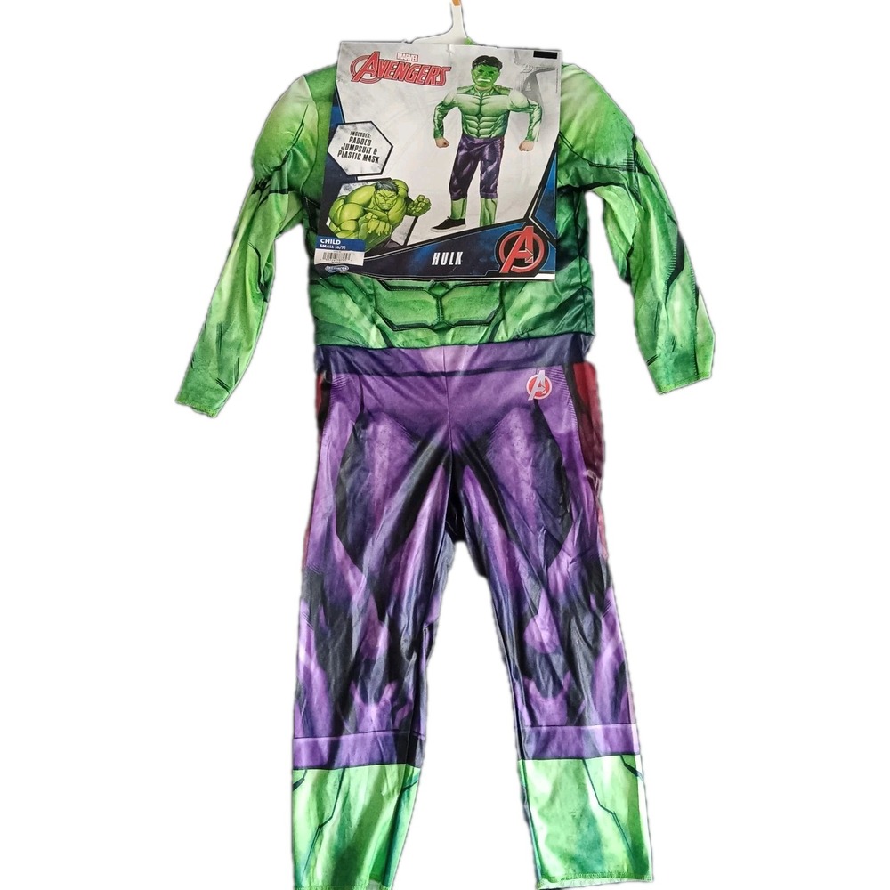 Marvel Avengers Hulk Muscle Costume Youth Small 6/7 Jumpsuit Jazwares *NO MASK*